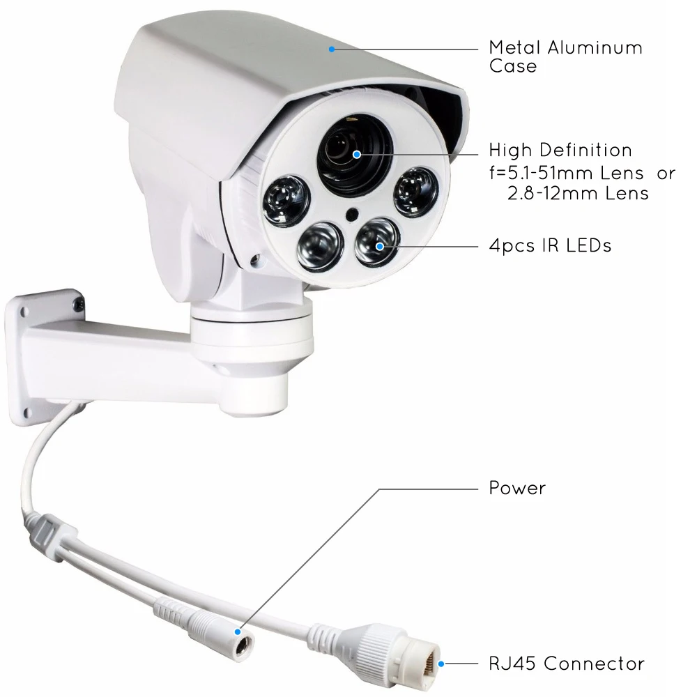 1080 МП HD P 2 мини PTZ цилиндрическая IP камера 10X 4X оптический зум POE CCTV видеонаблюдение