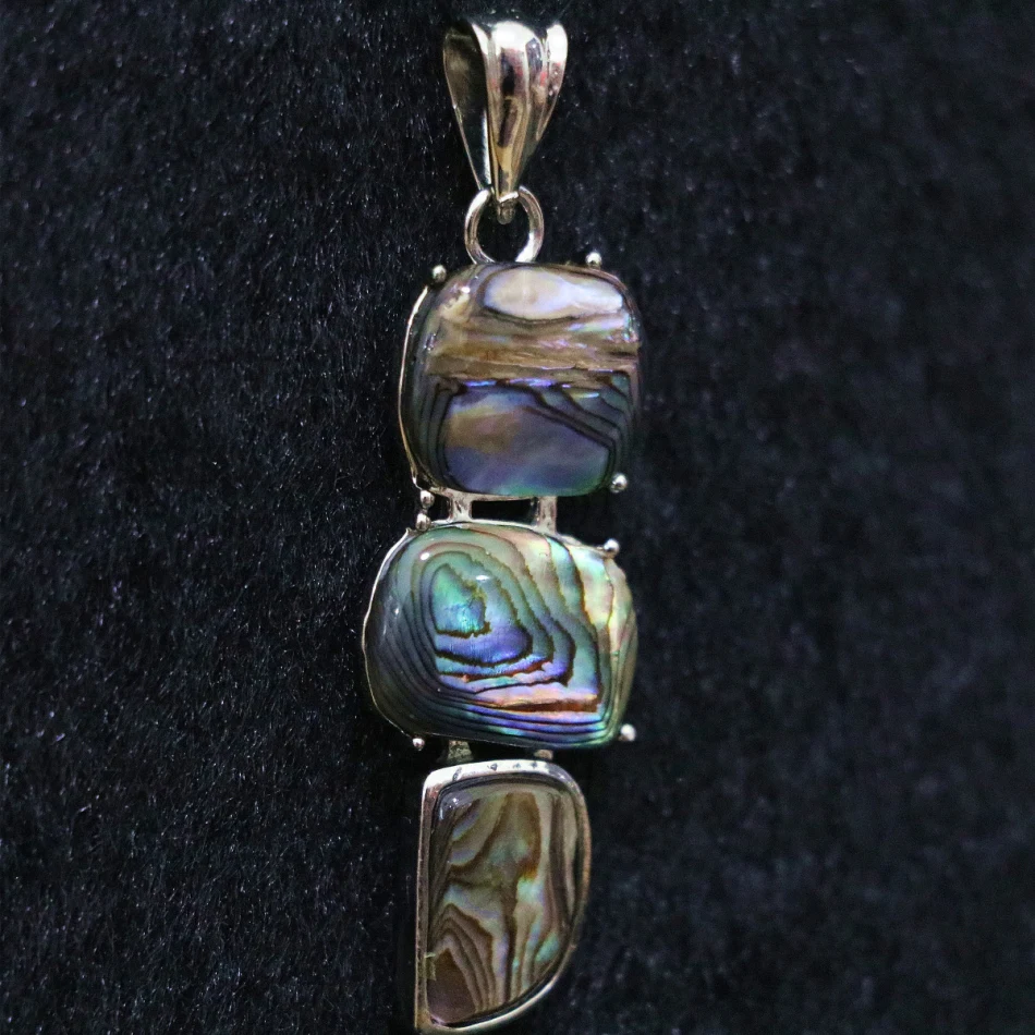 Модная прямоугольная Подвеска из натуральной синей морской ракушки ювелирные