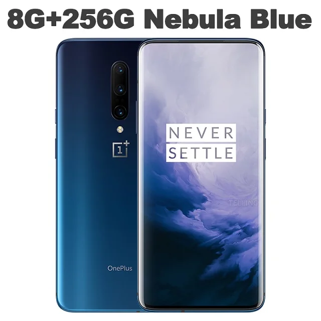 8G 256GB NEBULA BLUE Смартфон Oneplus 7 Pro с глобальной ПЗУ, 6 ГБ, 128 ГБ, Snapdragon 855, 6,67 дюйма, AMOLED экран, 48мп, тройная камера, 30 Вт, зарядное устройство, NFC, 4000 мА/ч - Цвет: 8G 256GB NEBULA BLUE