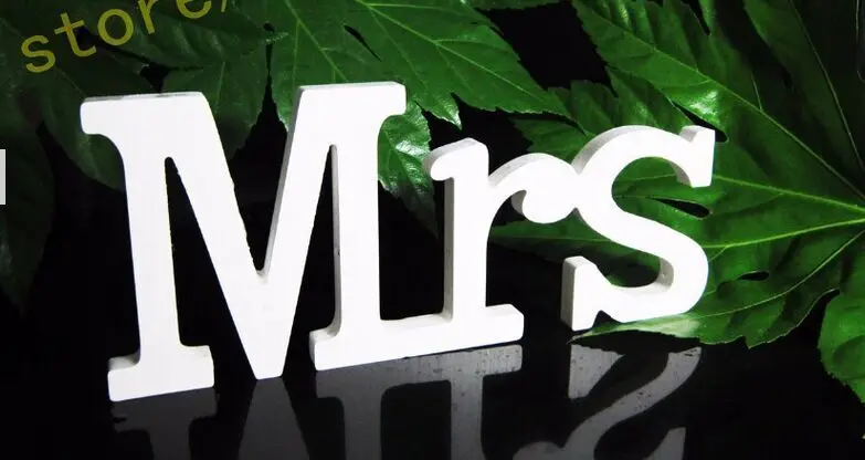 

Высота 12 см белые буквы Mr And Mrs белые буквы ligatures Поделки Сделай Сам свадебное украшение для дома Наклейка на стену