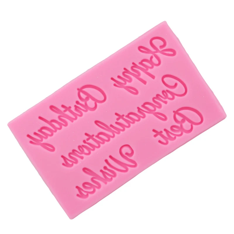 Горячее письмо Gummy плесень с днем рождения Лучшие пожелания украшения торта торт