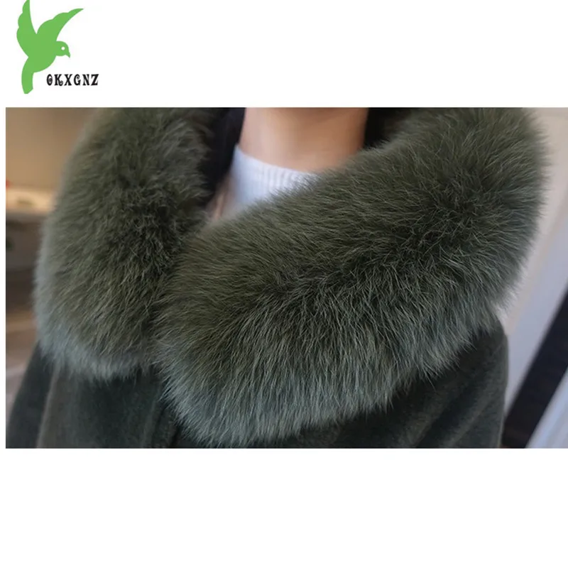 Женская длинная шуба из искусственного меха однотонная шерстяная Шуба с