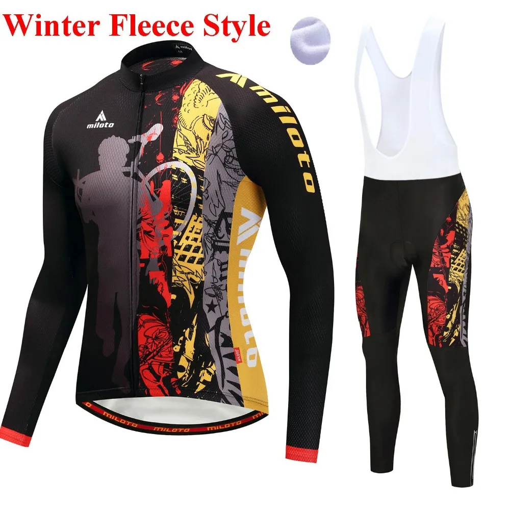 Arty bikers зимний комплект из Джерси с длинным рукавом комбинезон ropa ciclismo