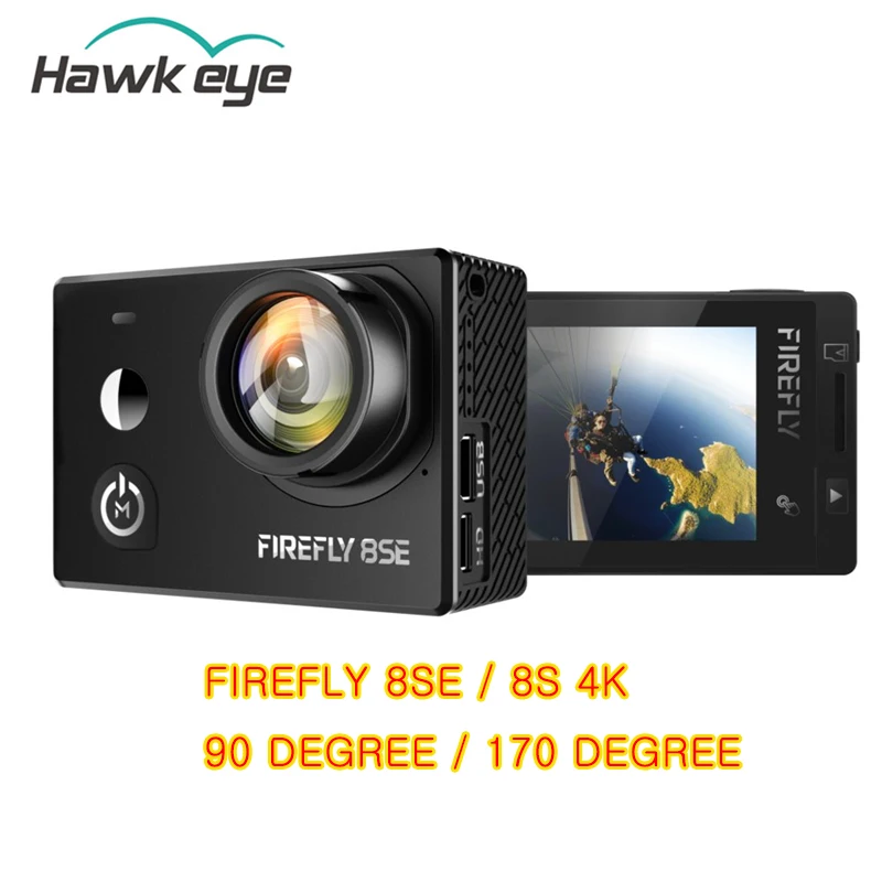 Hawkeye Светлячок 8SE/8 S 4K 90 градусов/170 градусов экран wifi FPV Экшн-камера Спортивная камера запись для съемки Дрон часть