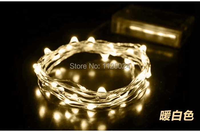 Новинка 3 м 30 светодиодов батарея мини LED медная проволока гирлянда сказочные