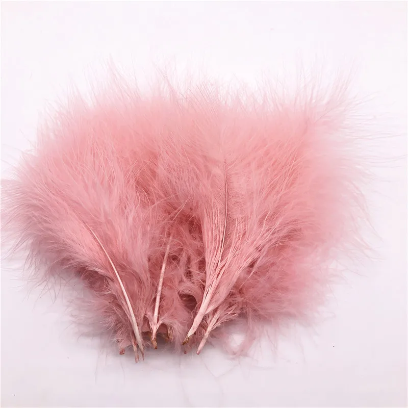 Han pink 50 шт. перья индейки 4-6 дюймов 10-15 см куриные Шлейфы перья индейки Марабу для карнавала Хэллоуин Рождество DIY Ремесло Декор - Цвет: Han pink
