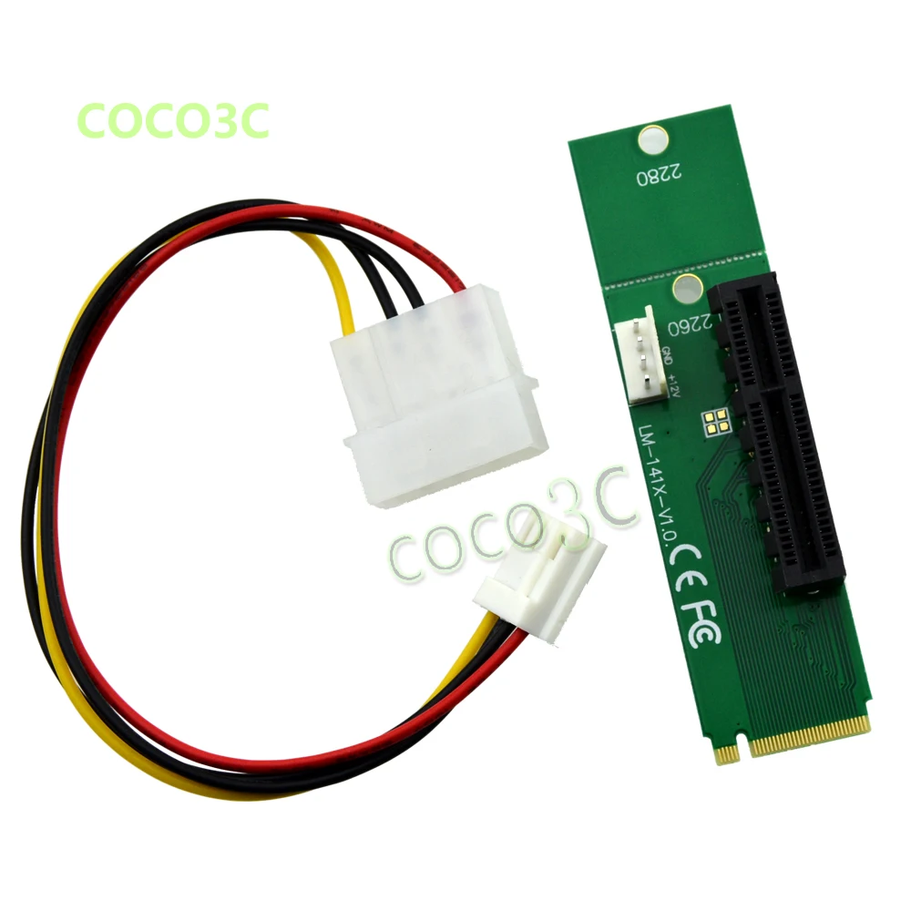 Бесплатная доставка переходник NGFF на PCI-e 4x Slot Riser Card M key M.2 SSD порт в PCI Express |