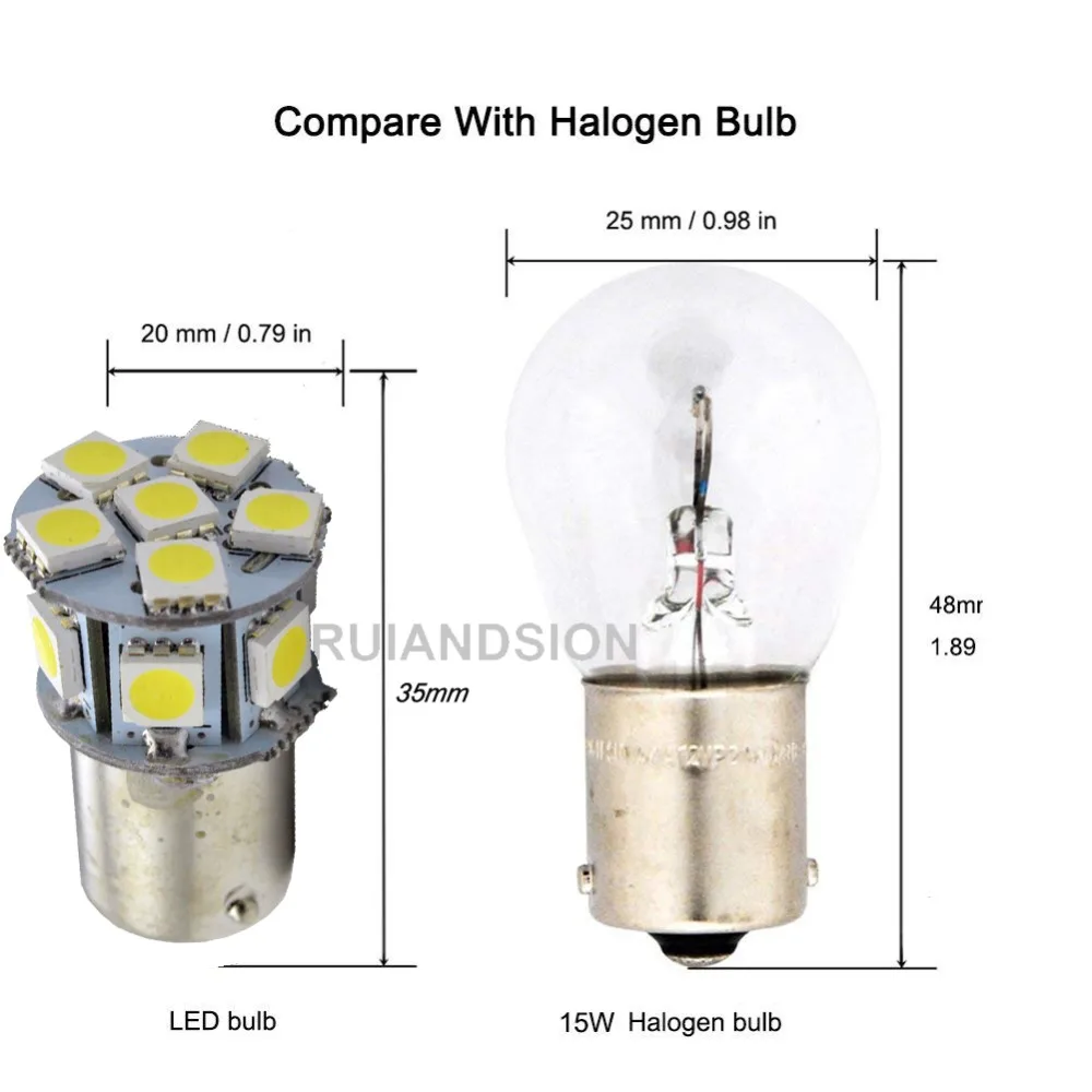 4 шт. супер яркий белый 5050 светодиодный 12 SMD с источником питания от постоянного