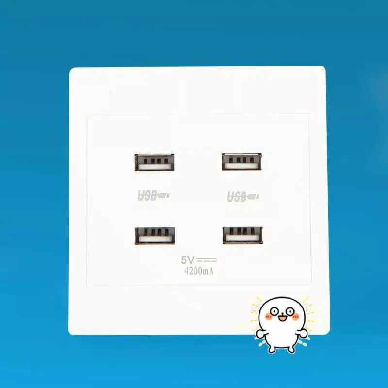 Настенная розетка с поверхностным креплением 220 В 5 USB электрическое настенное