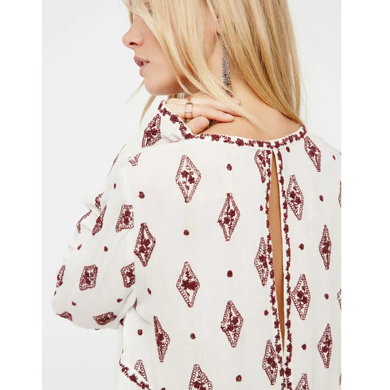 Платье-топ с вышивкой стразами платье большого размера v-образным вырезом