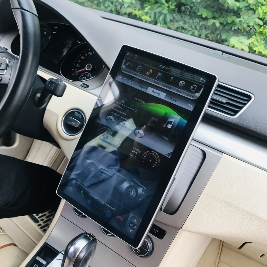 Универсальный автомобильный радиоплеер Tesla Android 12 8 9 0 дюйма 4 + 64 ГБ без DVD плеера