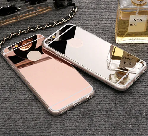 Чехлы Роскошные зеркальные ТПУ Мягкие силиконовые чехол для iPhone 5 5S SE 6 6s 7 8 Plus X XS MAX