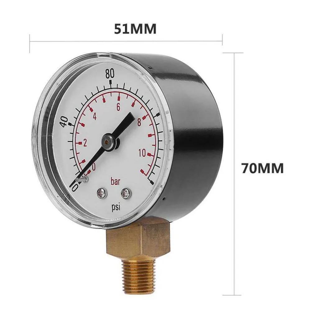 0-160psi 0-11 бар Манометр воздушный измерительный прибор для компрессора