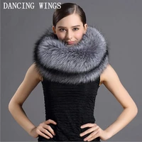 luxury brand ladies scarves whole skin real silver fox fur scarf women winter wraps warm shawls