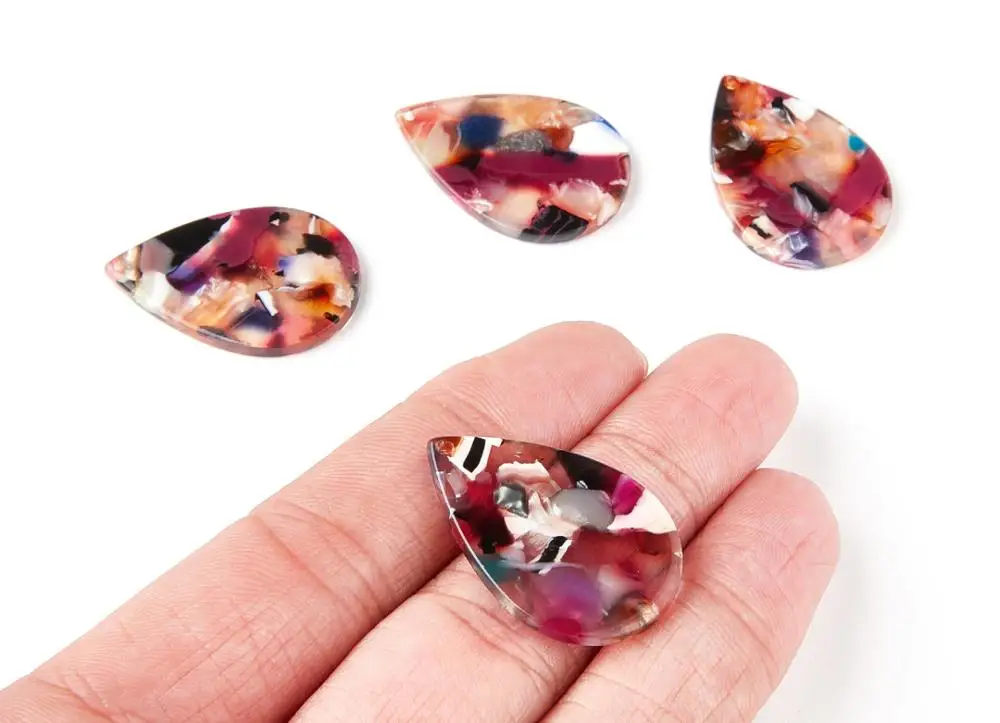 Ацетатные акриловые подвески для сережек подвеска в форме капли ювелирные