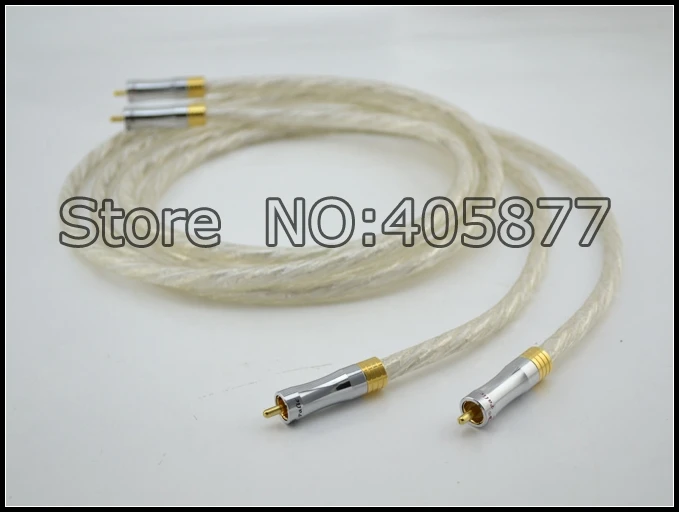 Hi Fi посеребренное аудио Аналоговое соединение с позолоченным разъемом RCA Pailiccs 1 м