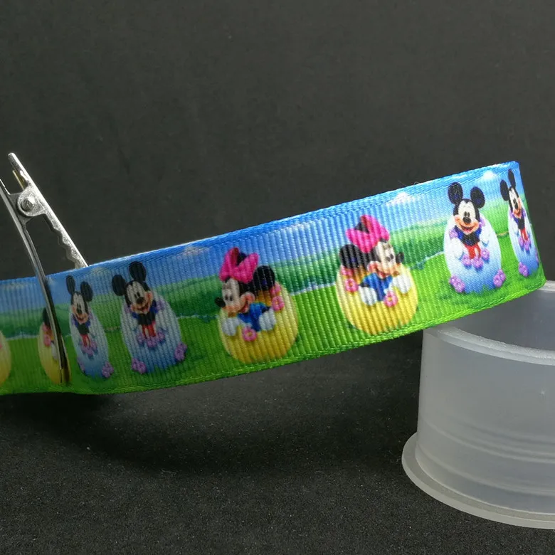 50 ярдов/рулон 7/8 дюймов Печатный Герой мультфильма grosgrain Пасха лента