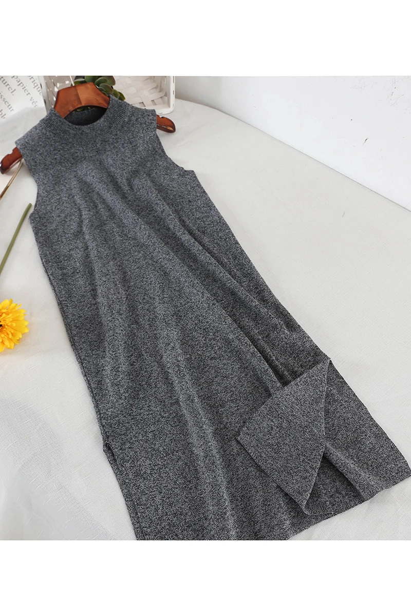 Новинка 2019 модное женское платье-майка без рукавов универсальное элегантное