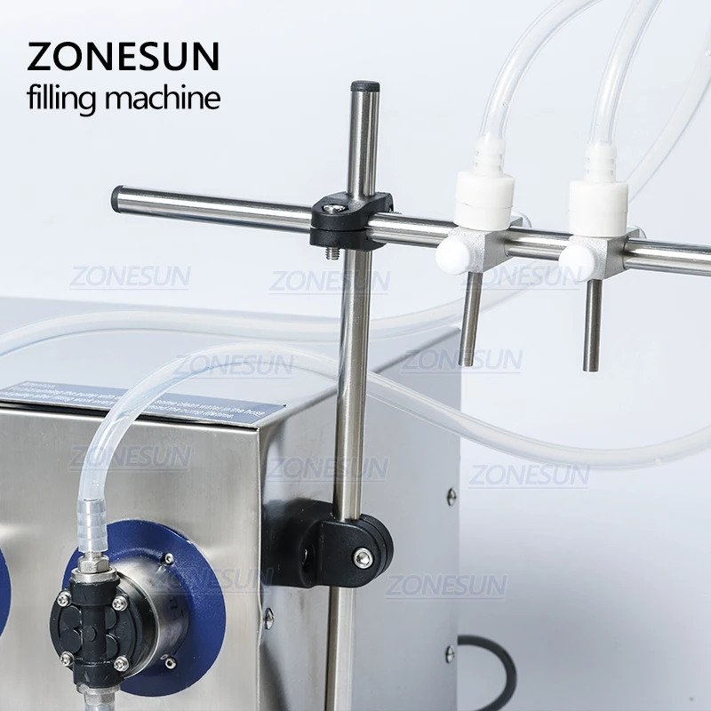 ZONESUN Магнитный насос с двойной головкой для напитков, парфюмерной воды, сока, эфирного масла, Электрический цифровой Разливочный аппарат для бутылки жидкости
