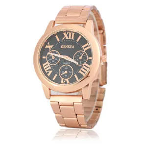 Женские часы женские кварцевые Женева розовое золото часы|relogio at|relogio relogiosrelogio rose