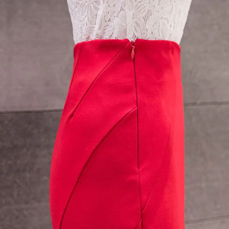 SymorHouse размера плюс с кружевной юбкой для женщин новая корейская мода длинные