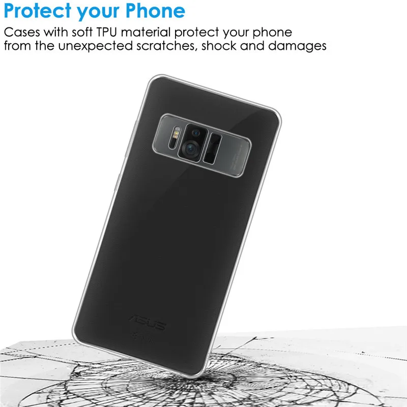 Qosea новый для Asus Zenfone AR ZS571KL корпус прозрачный ультра-тонкий Силиконовый ТПУ