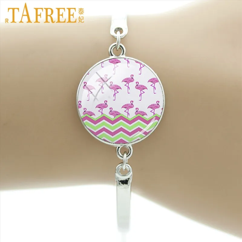TAFREE брендовый браслет с фламинго, красивые длинные розовые ножки и длинная шея, персонализированные милые ювелирные изделия для девушек H538 - Окраска металла: H537