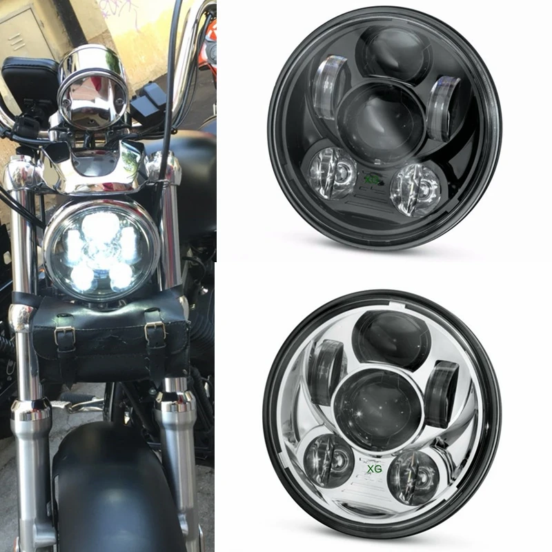 Черный набор 5 3/4 &quot5 75 дюймов Moto Led корпус фары стакан для мотоцикла Harley Davidson