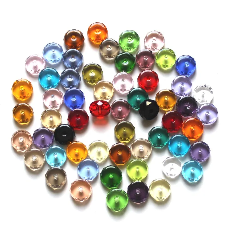 

2020 New Arrival Fashion Faceted Crystal Beads 4*8mm Loose Tyre Shape DIY AAA Jewelry Beads 100pcs StreBelle