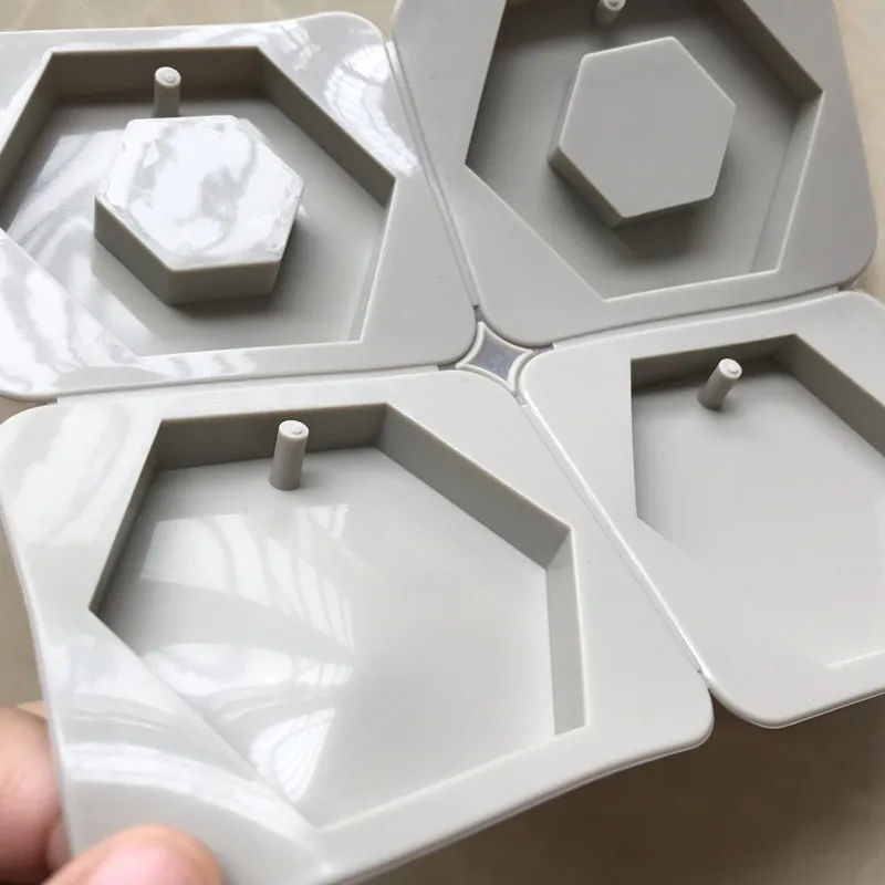 4-Cavity Hexagonal Silicone Mould | Дом и сад