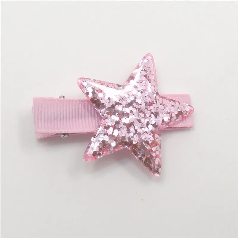 30 шт./лот акриловые заколки для волос в форме сердца Валентина блестящие золотые