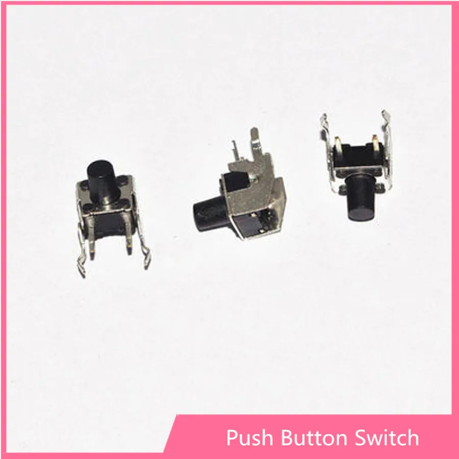 100 шт. 6*6 мм 2 контактный горизонтальный тактовый переключатель 6x6x4 3 6x6x5 6x7 6x6x8 микро
