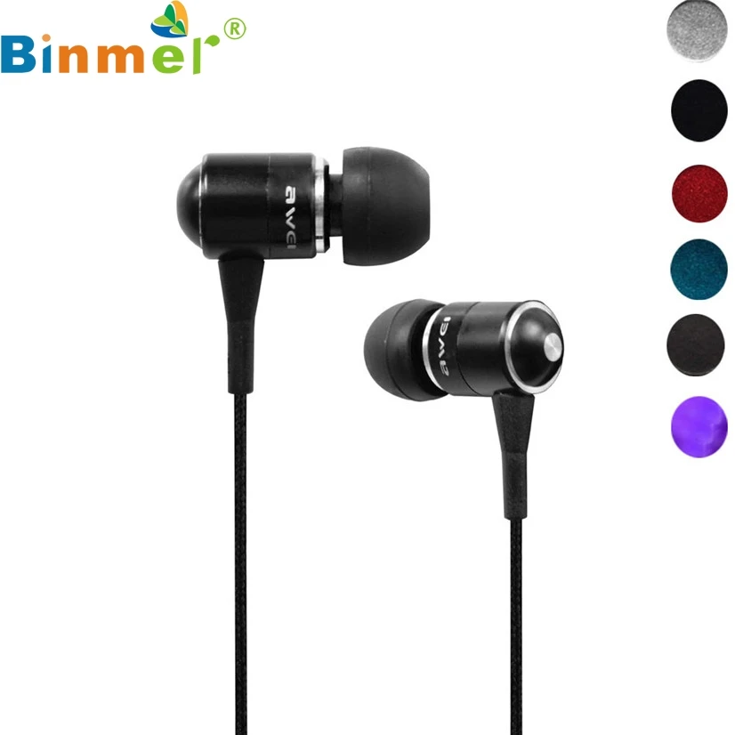 Factory Price Binmer Awei Q3 fone de ouvido Earphone Super Bass For Cellphone Mp3 Mp4 J03T Drop Shipping | Электроника