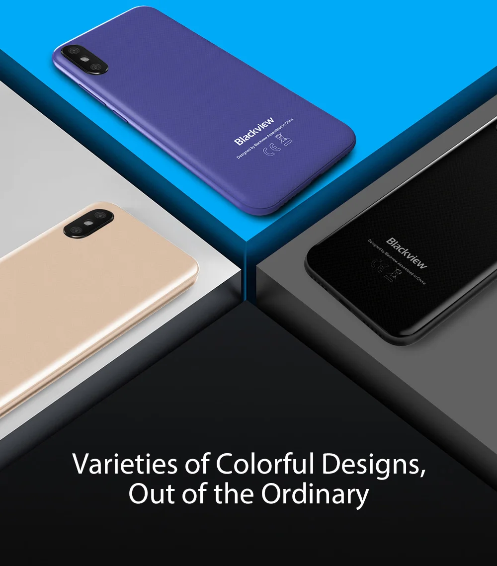 Blackview A30 5,5 дюймовый смартфон Android 8,1 MTK6580A четырехъядерный ОЗУ 2 Гб ПЗУ 16 Гб 8MP+ 5MP Face ID Dual SIM WCDMA 3g мобильные телефоны