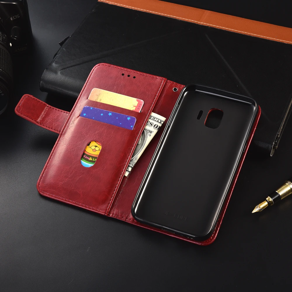 Vintage Wallet Leather Case for Samsung Galaxy J2 Core J260 J260F SM-J260F SM-J260MYG Case Card Bag Kickstand Soft TPU Cover