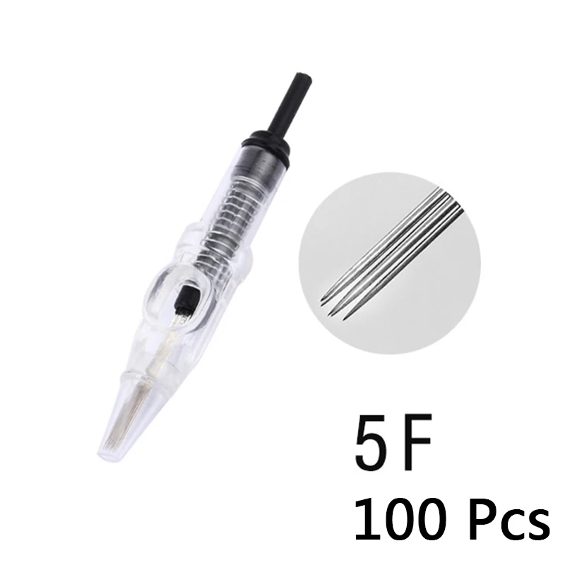 100pc 5F Needles Поворотная тату-машинка для постоянного макияжа мотор роторная насадка для татуировочной машины японский подшипник Maquina татуировки Dermografo - Цвет: 100pc 5F Needles