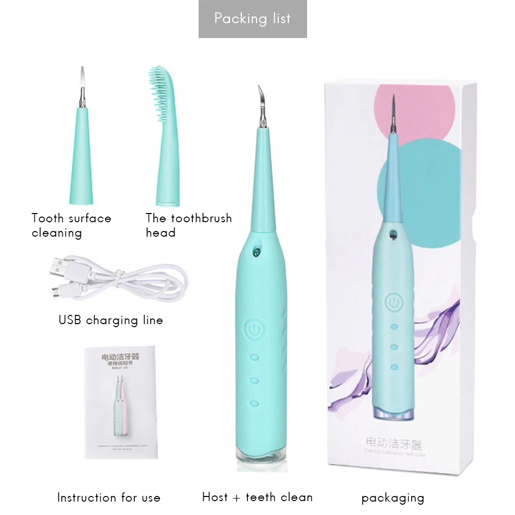

Seamless Waterproof Electric Dental Scaler Tartar Calculus Plaque Remover for Teeth Dental Tools Stain Polishing Picks Scraper