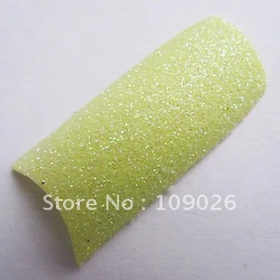 

70pcs Green Nail Art Product Acrylic Uv Gel GLITTER Green FRENCH NAIL TIPS