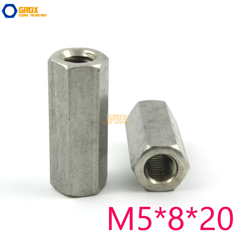 

Шестигранная гайка из нержавеющей стали 304, 15 шт., M5 * 8*20 мм