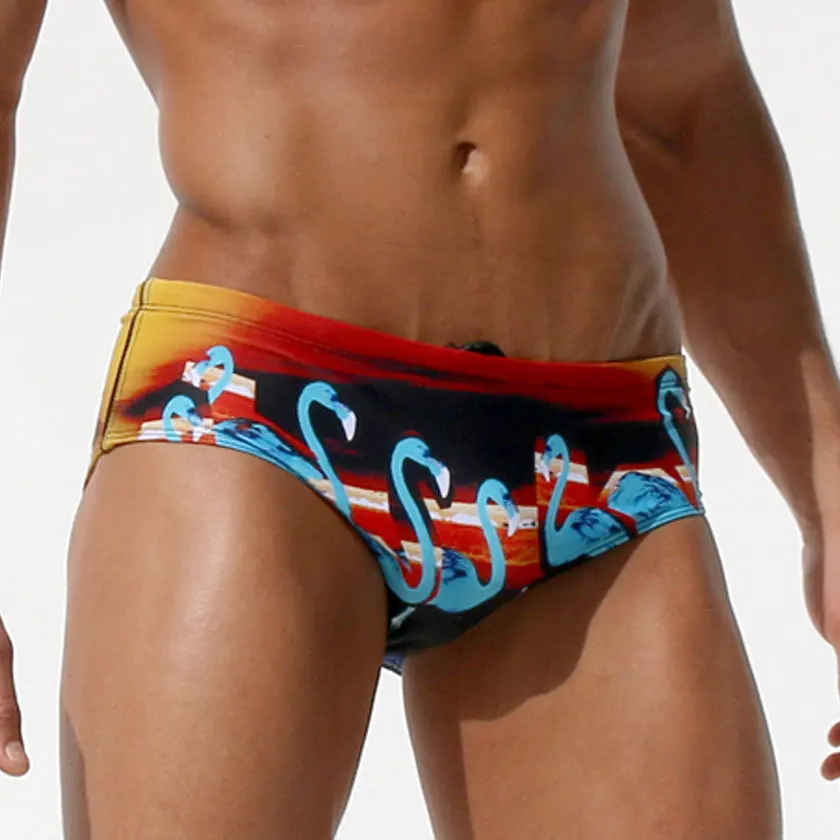 Купальный костюм с принтом мужской бренд 2018 мужские купальные костюмы для геев