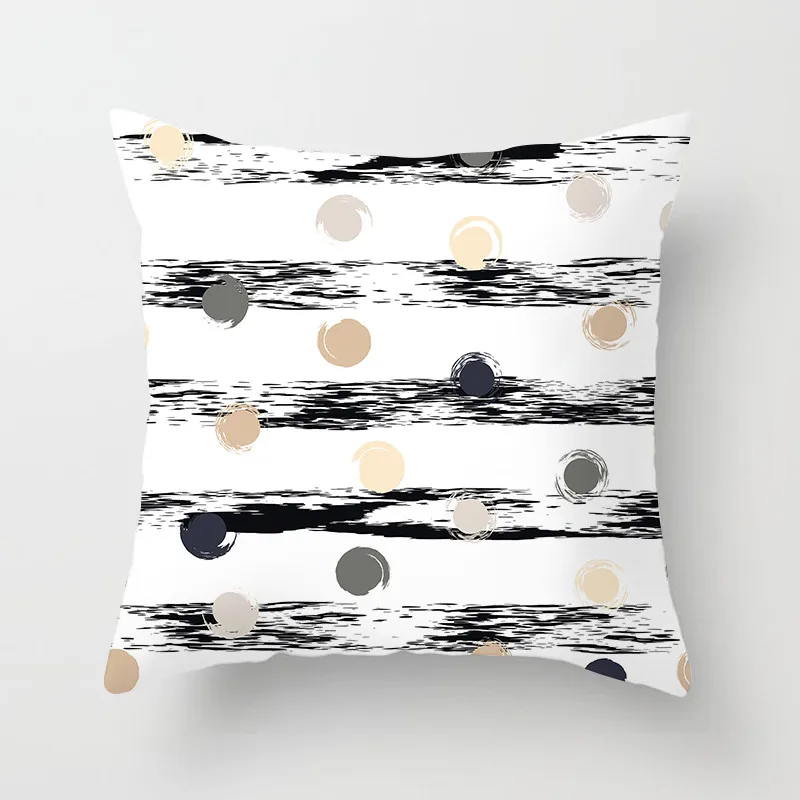 

Fuwatacchi Geometric Style Cushion Cover Endless Wave Square Printed Pillow Cover Stripe Decorative Pillows For Sofa Car Seat