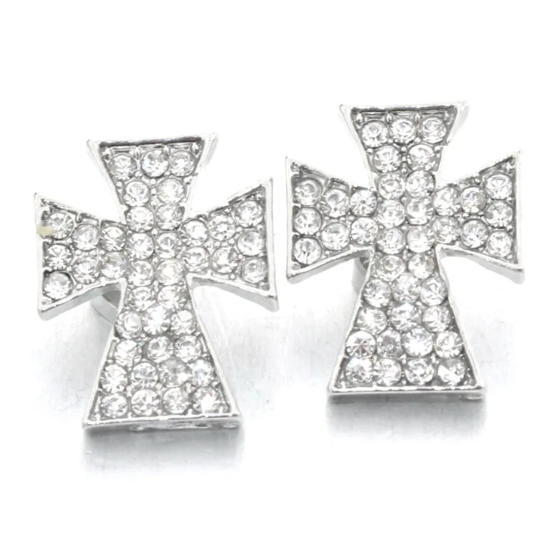 Хрустальная металлическая кнопка cross18мм для кожаных браслетов браслет в одном