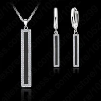 new arrival fast shipping 925 sterling silver oil pendant necklaceearrings set for women wedding party jewelry set