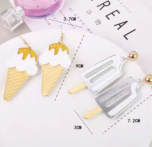 12 пара/лот модные украшения акрил лед серьга кремового цвета для женщин|earrings for|ice