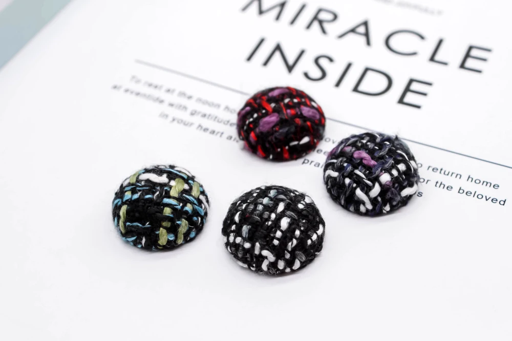 Изделия из шерсти в полоску заколка для волос аксессуары пуговица Камея