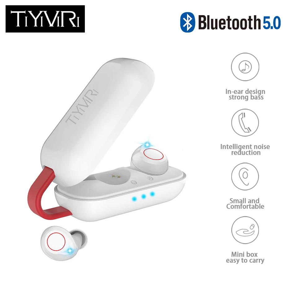 Беспроводные наушники Bluetooth HD стерео водонепроницаемые TWS спортивные гарнитура с