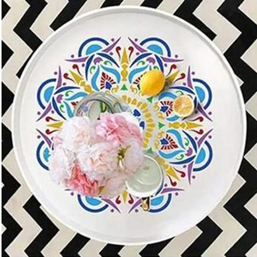 Мандалла Трафарет Шаблон для искусства полые пластиковые картины шаблон DIY