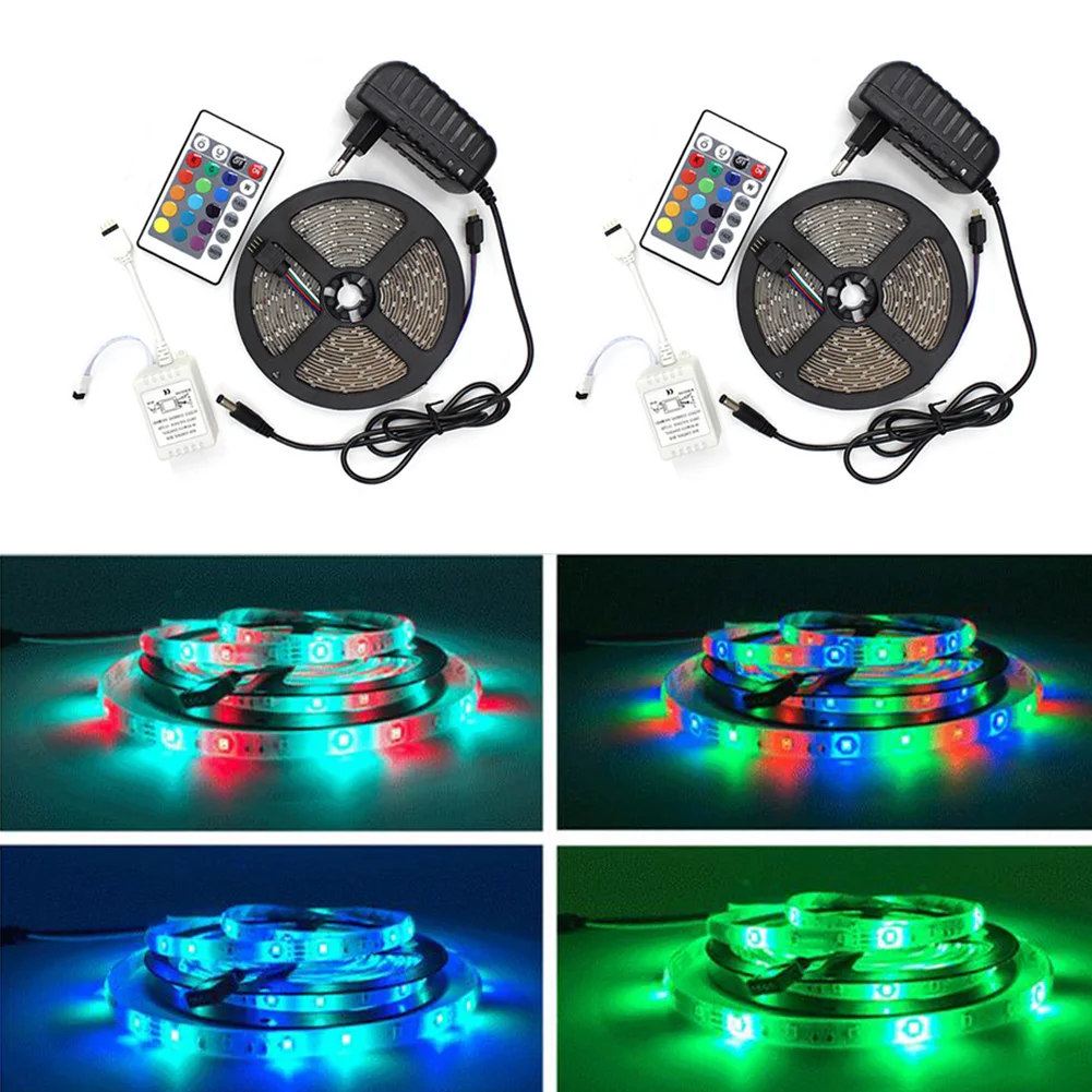 Новый 5 м RGB светодиодные ленты свет SMD 300 светодиодов 24/44 ключ Non/waterproof ИК пульт