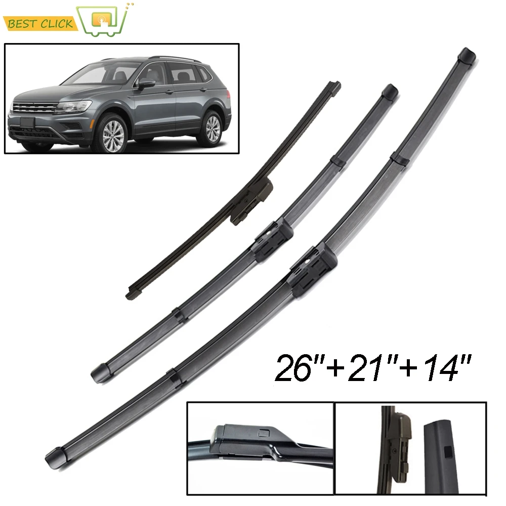 Набор щёток стеклоочистителя Misima 3 шт./компл. для лобового стекла для VW Tiguan MK2, переднее заднее стекло 2017 2018 2019 2020