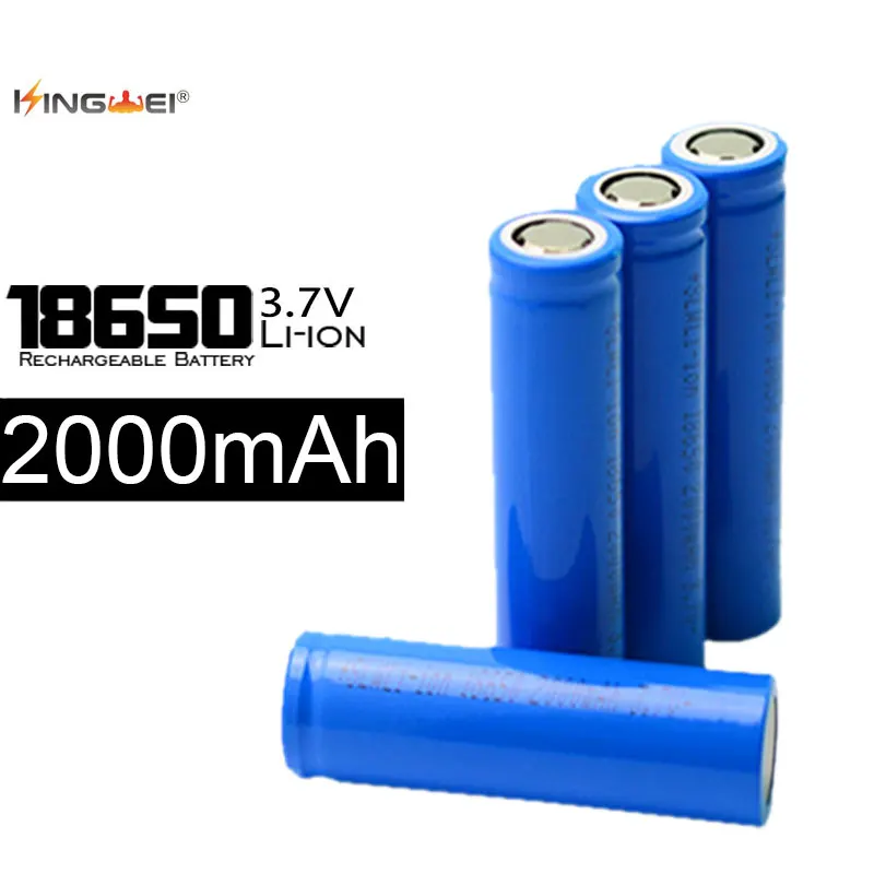 2015 новые 4 шт./лот 18650 батареи 2000mAh 3 7 v перезаряжаемые литий ионная батарея|li-ion